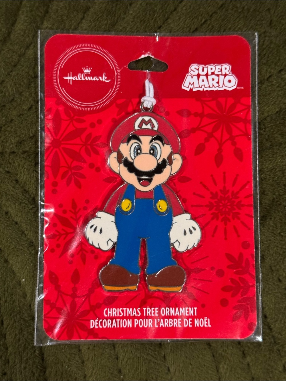 Hallmark Super Mario Metal Enamel Christmas Tree Ornament - Red, Blue, Brown